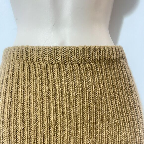 VTG Womens Krizia Maglia caramel 100% Wool knit fall skirt Italy 40 - Picture 3 of 8